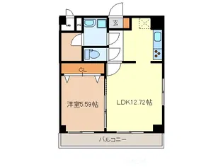 塔世西裏第2MSビル【6階】の間取り