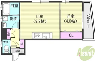 Parks大久保【3階】の間取り
