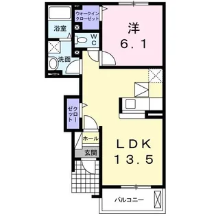 エスポワールA【1階】の間取り