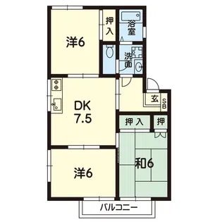 エステートピア改寄【1階】の間取り