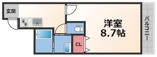 フジパレス新深江VIII番館【3階】の間取り