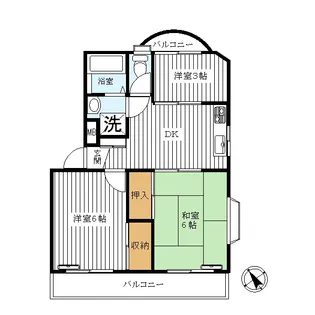 中島マンション【3階】の間取り