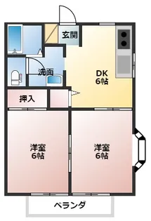 ハイツ四季【1階】の間取り