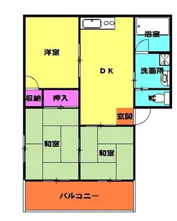 そとやまハイツ【2階】の間取り
