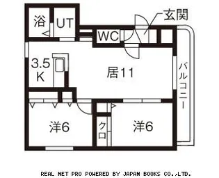 北海道札幌市中央区南十六条西7【マンション】の間取り
