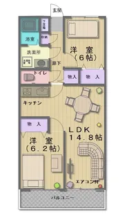 パークサイドミサワ【1階】の間取り