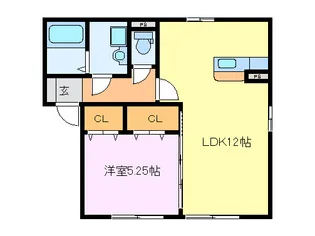 1LDKの間取り画像