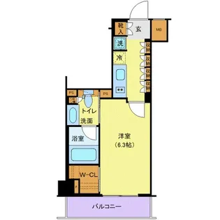 ザ・パークワンズ山吹神楽坂【3階】の間取り