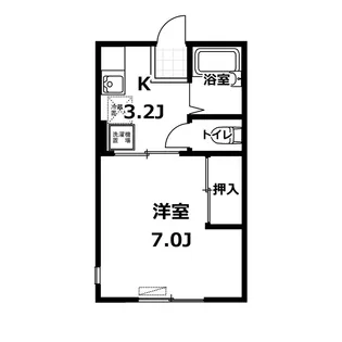 コーポふじ【1階】の間取り