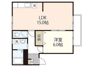 岡山県岡山市中区さい【アパート】の間取り