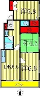 3DKの間取り画像