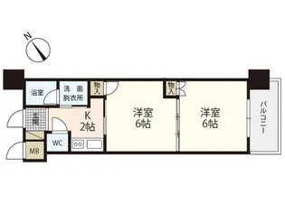 庚午中 多川ビル【8階】の間取り