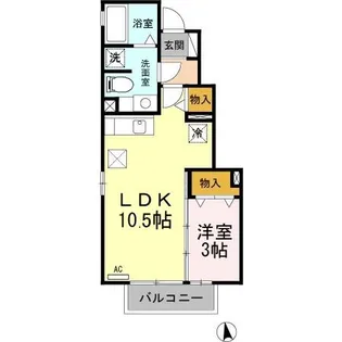 モンテベール II【1階】の間取り