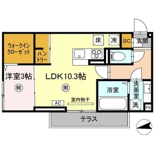 ロンターノ【1階】の間取り