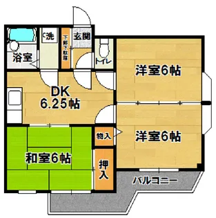 ウッディーライフつくば【3階】の間取り