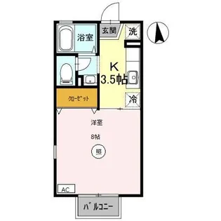 ルミナス若狭 2棟【2階】の間取り