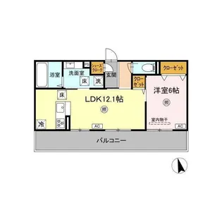 クルール東野【1階】の間取り