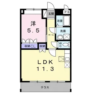 エクレセンス【1階】の間取り