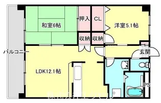東京都あきる野市秋川2【マンション】の間取り