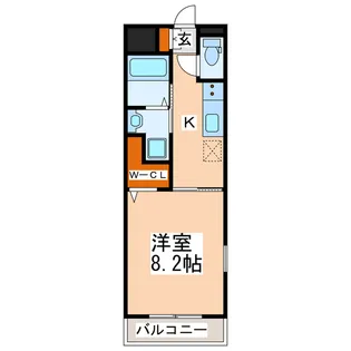 エフィシア新外【4階】の間取り