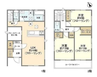 埼玉県幸手市東2【一戸建】の間取り