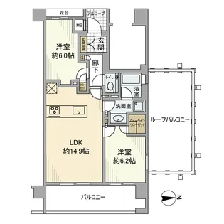 アトラス中野南台【5階】の間取り