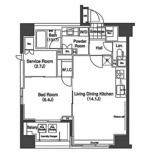コンフォリア日本橋人形町【9階】の間取り