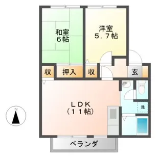 ALLEY島泉131【1階】の間取り