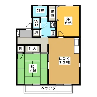 ASUKAハイツII【2階】の間取り