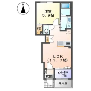 casa este唐津I【1階】の間取り