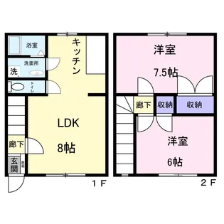 リバーサイド中里【1階】の間取り
