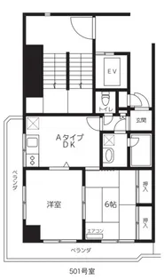 スカイハイツ田野倉【5階】の間取り