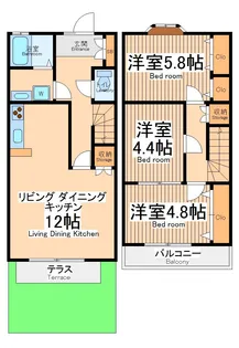 東京都立川市柏町3【一戸建】の間取り