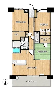 クレアホームズ大川筋【10階】の間取り