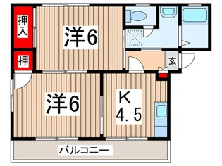 中村ハイツ【2階】の間取り
