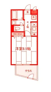 イリブランシール【1階】の間取り