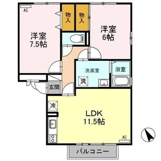 新潟県新潟市東区中興野【アパート】の間取り