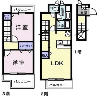 メイポールけやきB【2階】の間取り