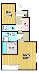 山形県山形市松波4【アパート】の間取り