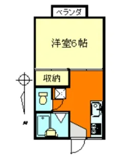 一二三アパートメント抽ヶ下2号棟【1階】の間取り