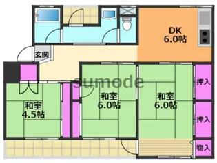 3DKの間取り画像