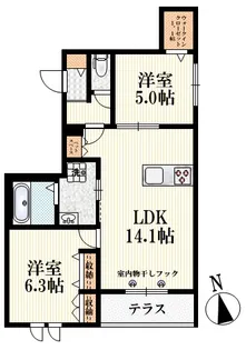 ブラン シャルマン【1階】の間取り