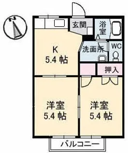 ハイツアールデコ【2階】の間取り