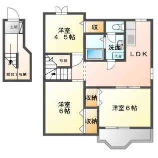 カーサ・ラフィネ【2階】の間取り