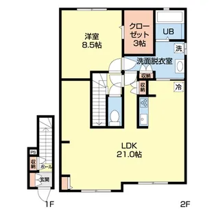 ユーソニアン上越 寺町A【2階】の間取り