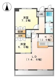 ウエスト ヒル (West Hill)【5階】の間取り