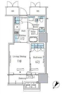 東京都中央区晴海5【マンション】の間取り