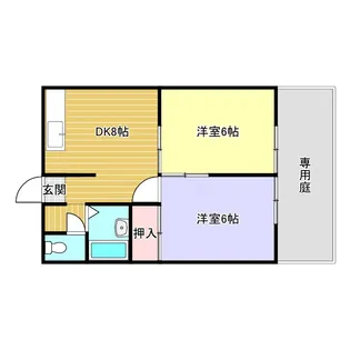 エステートピア尼ヶ辻【1階】の間取り