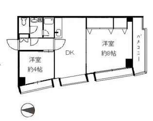 東京都中野区南台2【マンション】の間取り