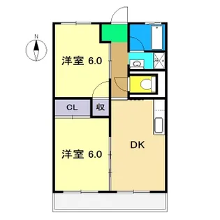 木の丸グリーンハイツ【1階】の間取り